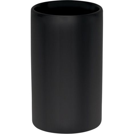 Vaso cerámico TUBE-MATT Negro mate Spirella