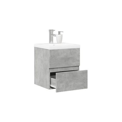 Ensemble de meubles de salle de bain 2 pcs gris béton