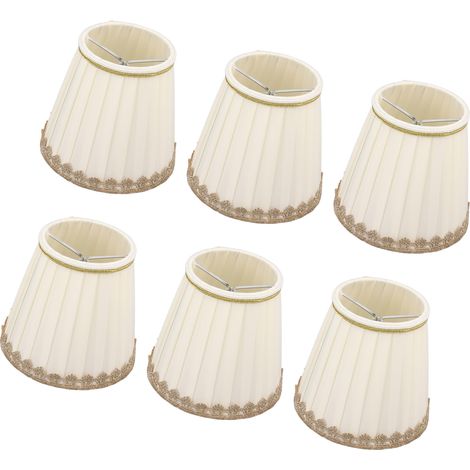 Ensemble de 6 abat-jour à pince en tissu pour lampe de table ou applique murale. (1/5)