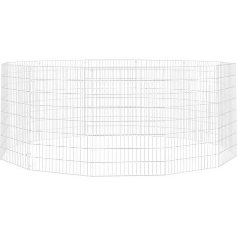 Maison Exclusive - Recinto per Animali Ruspante 12 Pannelli 54x80 cm Ferro Zincato (1/5)