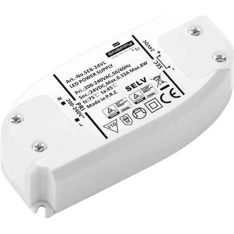 Dehner Elektronik SE 8-24VL (24VDC) LED-Trafo, LED-Treiber Konstantspannung 8 W 0.33 A 24 V/DC 1 S