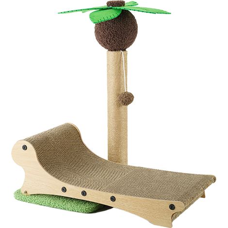 Griffoir pour chat avec chaise de plage multifonctionnelle en sisal, utilisable en toutes saisons. Nid universel pour chat. (1/5)
