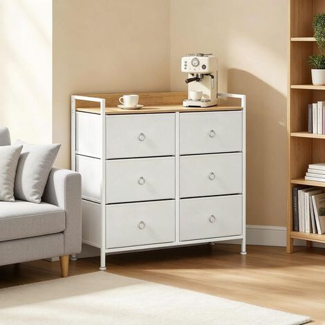 Meuble d'entrée robuste en bois, rangement pratique avec tiroirs & étagères, buffet salon ou entrée – design moderne et fonctionnel (1/4)