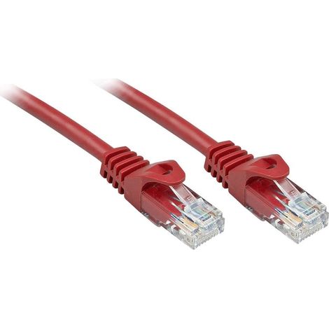 Lindy Rj45/Rj45 Cat6 3m câble de réseau Rouge U/UTP (UTP) (1/2)