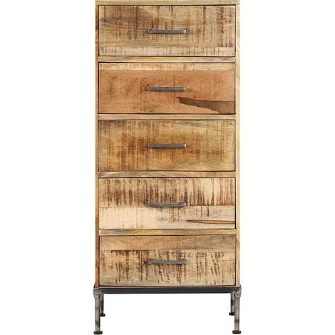 Maison Exclusive - Cassettiera 45x35x106 cm in Legno Massello di Mango (1/5)