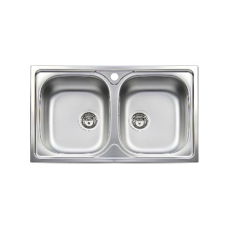 LAVELLO INCASSO ACCIAIO INOX 2 VASCHE CM 86 cm 86 APELL (1/4)