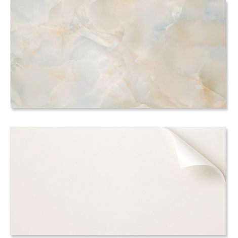Juego de azulejos de vinilo para pared con dise帽o abstracto de m谩rmol, 10x40x20 cm.