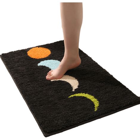 Tapis De Salle De Bain - Absorbant Non Glissant En Velours Flocké - Pour Entrée Et Salle De Bains - 1 Pièce (1/5)
