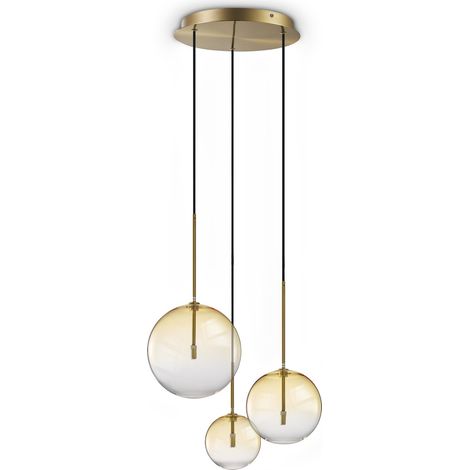 Ideal Lux Sospensione Moderna Equinoxe 3 luci G4 Cromo Metallo Vetro