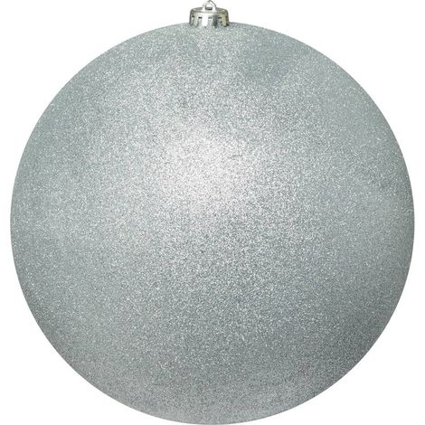 Maxi palla glitter argento d.25cm - Feeric lights & christmas