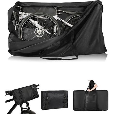 Bolsa de transporte para bicicleta，Bolsa de almacenamiento para bicicleta de 24 pulgadas，Bolsa impermeable para bicicleta para viajes en avión (1/5)