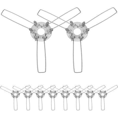 Lot de 10 adaptateurs pour abat-jour, clips pour abat-jour, fixations pour abat-jour, adaptateur à ressort pour abat-jour (1/4)