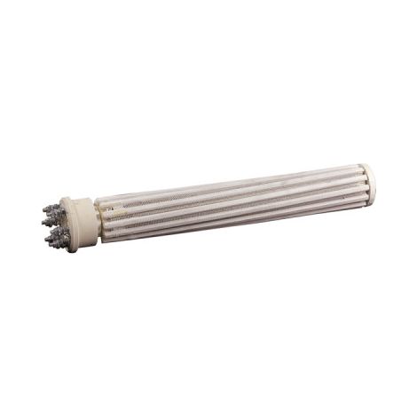 Diff – Résistance stéatite 3000W Ø52 mono et tri – Filetage métrique pas standard – Tension mono et tri – 6 bornes – Longueur sous tête 460mm