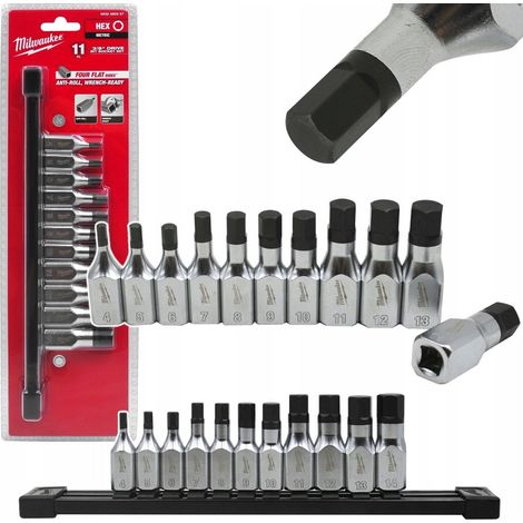 Hikoki Kit de douilles HEX 11 pièces de 4 à 14 mm (1/3)