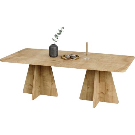 Couchtisch Ottana, rechteckig, Platte aus edelholzveredeltem Holz, Oberfläche Braun, 120x60x40h cm, Eichenbraun