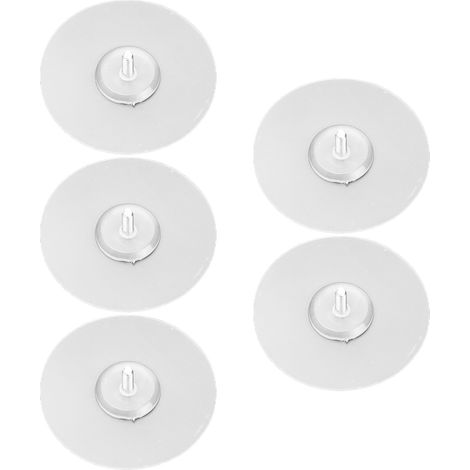 Lot de 10 disques adhésifs en silicone résistants, sans perçage, pour poignées de porte vitrée, tiroir et placard, vis de 10mm incluses (1/5)