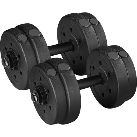 Homevive Kit Mancuernas Ajustables Juego de Pesas y Mancuernas para Casa o Gimnasio Mancuernas Musculacion con Cerraduras de Estrella