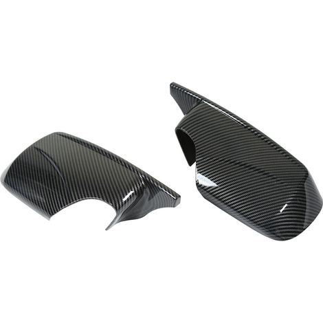 Coques de rétroviseurs extérieurs gauche et droite style klaxon pour BMW Série 3 E46 Berline (1998-2005), aspect fibre de carbone (1/5)