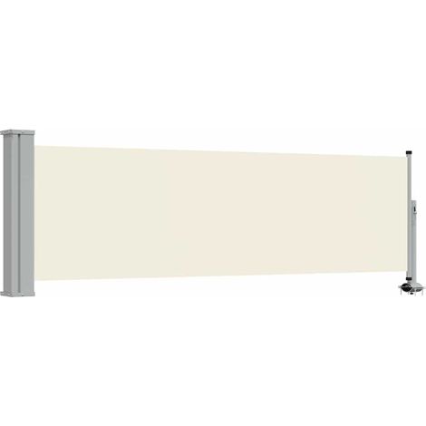 Ausziehbare Seitenmarkise 80×300 cm Creme vidaXL