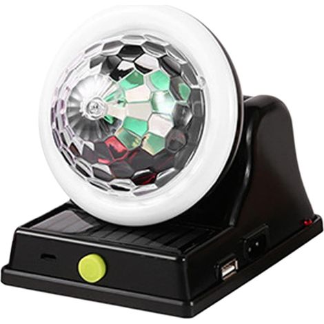 Lampe à énergie solaire, lampe colorée de paysage, éclairage disco LED rotatif réglable pour jardin, terrasse et pelouse, 14 x 10 x 13 cm, 1800 mAh (1/5)