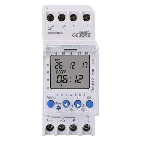Minuterie double canal AHC822, 220V, 7 jours, 24 heures, Programmable, interrupteur numérique électronique LCD, horloge numérique (1/3)