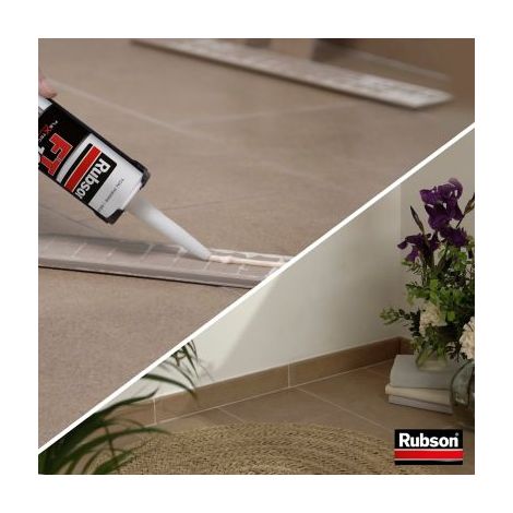 Rubson FT 101 Ton Pierre, Mastic polymère de haute qualité pour joints, fissures, collages, Mastic étanche pour intérieur & extérieur, Mastic multi-matériaux, cartouche de 280 ml
