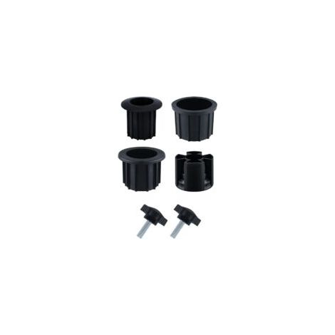 Juego de 6 piezas para la base de una sombrilla, accesorios con cable tensor y botón negro, accesorios para sombrillas de patio, balcón y jardín (Negro) - Crezuo (1/4)