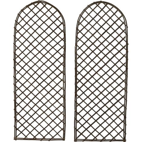 Oypla Set of 2 Willow Trellis Fencing Panel Screen Climbing Trellises (1/5)