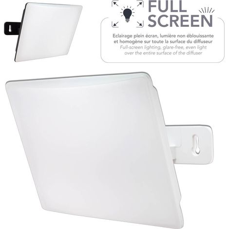 Projecteur LED Blanc 10W, 800 lumens, IP65, 4000K blanc-neutre, éclairage écran 100%, connecteur rapide, fixation orientable, garantie 5 ans - Tibelec (1/5)