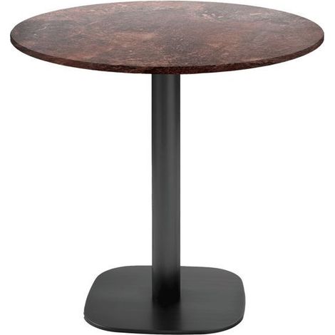 Table ronde Ø 70 cm - modèle Round rouille roc (1/4)