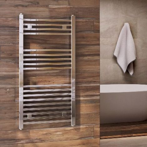 TERMOARREDO DESIGN CROMO TUBI QUADRATI H 1000  x  Int. 470 (mm)