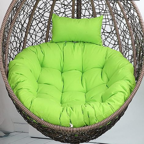 Coussin de siège pour fauteuil suspendu œuf, vert pomme, assise hamac balançoire, coussins de dossier pour chaise suspendue, usage intérieur extérieur jardin balcon (1/4)
