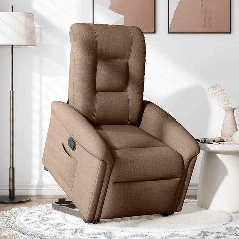 Maison Exclusive - Relaxsessel mit Aufstehhilfe Braun Stoff