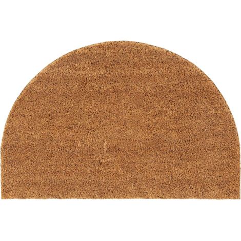 Door Mat Natural Half Round 40x60 cm Tufted Coir vidaXL