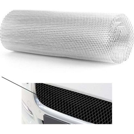 Grille de calandre de voiture en alliage d'aluminium 3x6mm grille de corps pare-chocs rhombique gril universel (1/5)