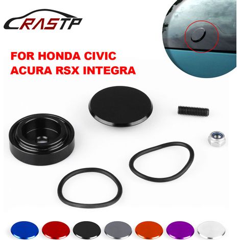 Suitable for Honda Civic and Acura RSX rear wiper arm cover, aluminum alloy rear window wiper arm cover, 40mm - Red (1/4)