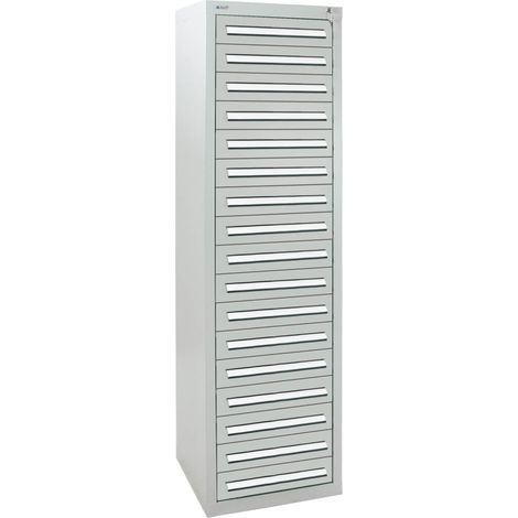 Stumpf Schubladenschrank Serie T-100/35-5, 17 Schubladen lichtgrau (17x100mm) (1/3)