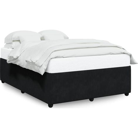Lit double，Lit adulte，Cadre de lit sans matelas noir 160x200 cm velours CFW5907692 (1/5)