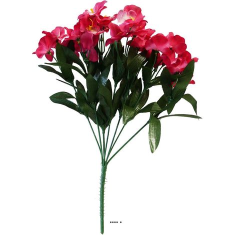 Bouquet d'Orchidées factices 21 fleurs H33cm superbe Rose fushia - couleur: Rose fushia 730 (1/2)