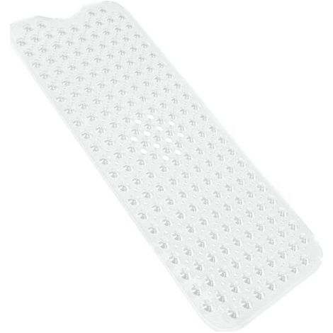 Non-Slip Mat for Children's Bath Shower 100 40 CM Extra Long Non-Slip Bath Mat, Apis Non-Slip Bath Mat with Suction Cup White Machine Washable. (1/5)