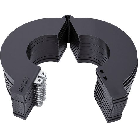 Lot de 10 cales pour axe de godet d'excavatrice, diamètre intérieur 60 mm, épaisseur 5 mm, fendues, pour engins de chantier.