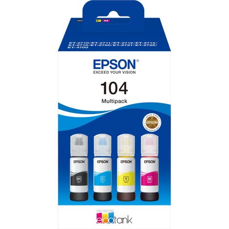 Epson 104 EcoTank Multipack flaconi 4 colori (BK/C/M/Y)