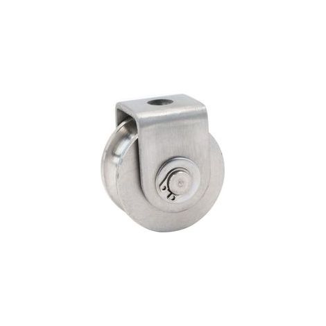 Poulie Simple Poulie pour Cable Acier INOX, Poulie de levage, Poulie Escalade Poulie Rouleau de Chargement, Poulie de Levage Capacité 30kg - 1pcs Argent (1/5)