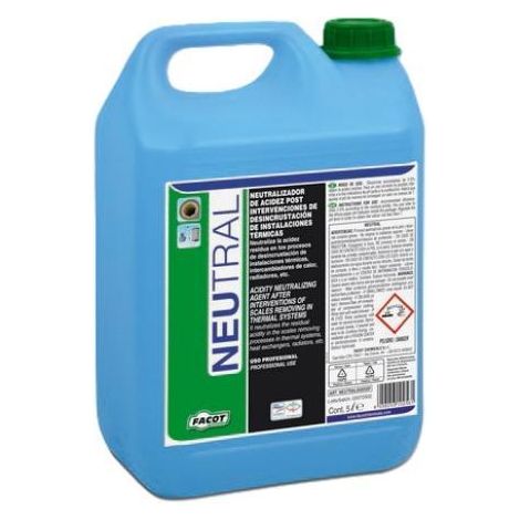 Neutralizzante liquido 5 litri per acidità residua in impianti termici e sanitari post-disincrostazione facot neutral neutralk005