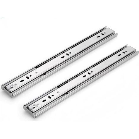 Correderas para cajones,1 par (2 rieles),Guías para cajones,Rieles para cajones,Cierre suave y silencioso,S: 34,5 x 4,5 x 0,8 cm (1/5)