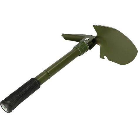 Bêche pliable avec pioche et housse de protection pour les activités de plein air. (1/5)