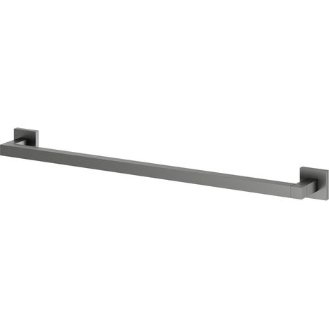 Colore Vector Gunmetal Grey 600mm Wall Mounted Single Towel Rail (1/5)