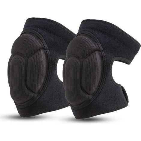 Genouillères de protection anti-collision réglables en éponge épaisse