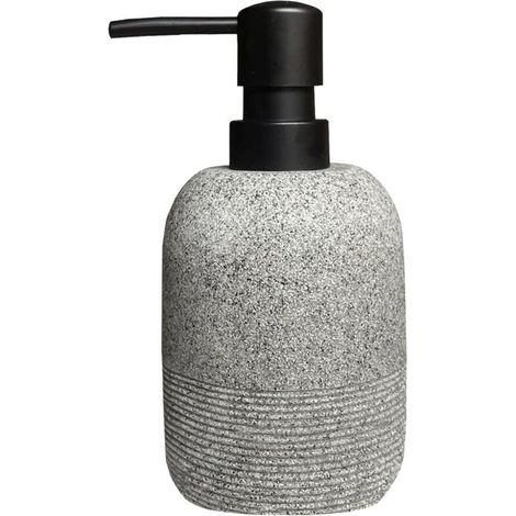 Seifenspender für Badezimmerablage, Seifenspender für Küchenspüle (300 ml, grau) (1/4)