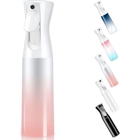 x 300-ml-Sprühflasche, kontinuierlicher Sprühnebel, PET-Flasche, ergonomisch, für Haare, Pflanzen und Reinigung (1/5)